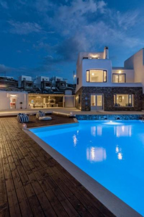 Serene Sea Front Villa pool-hot tub by CalypsoSunsetVillas